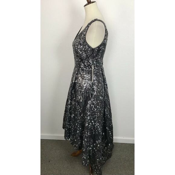 NWT Calvin Klein Floral Sequin Asymmetrical Dress size 6 Prom Wedding Guest - Picture 12 of 12